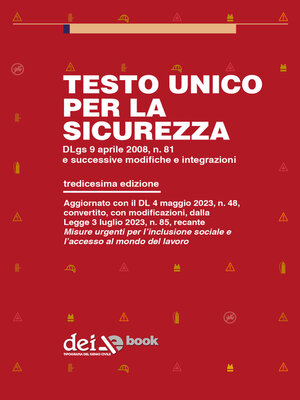 cover image of Testo Unico per la Sicurezza--Tredicesima edizione